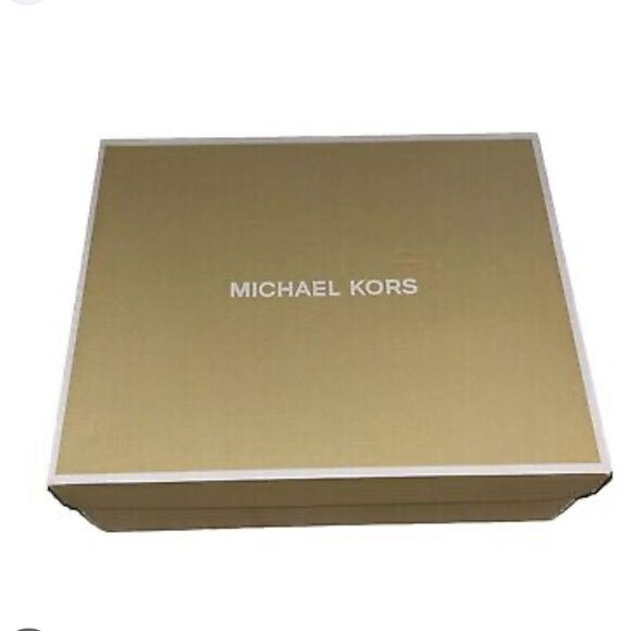 🌟Michael Kors🌟 Black/Brown Logo Leather Heeled Ankle Boots with Tassels - Picture 6 of 6